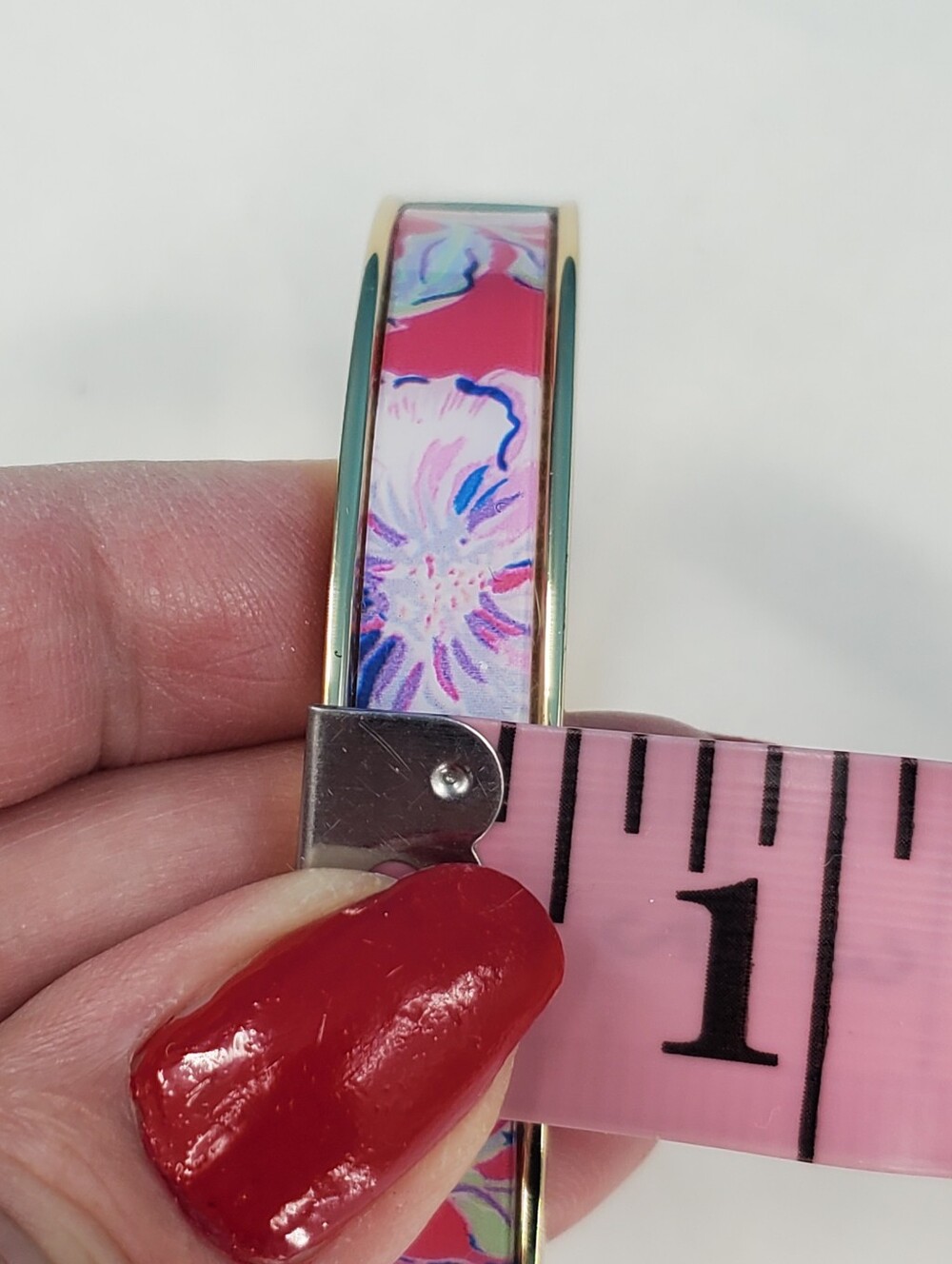 Lilly Pulitzer clasp bangle pink floral - Picture 10 of 11